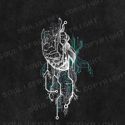 Soulisfree CIRCUITRY OF MIND AND HEART Washed Tee