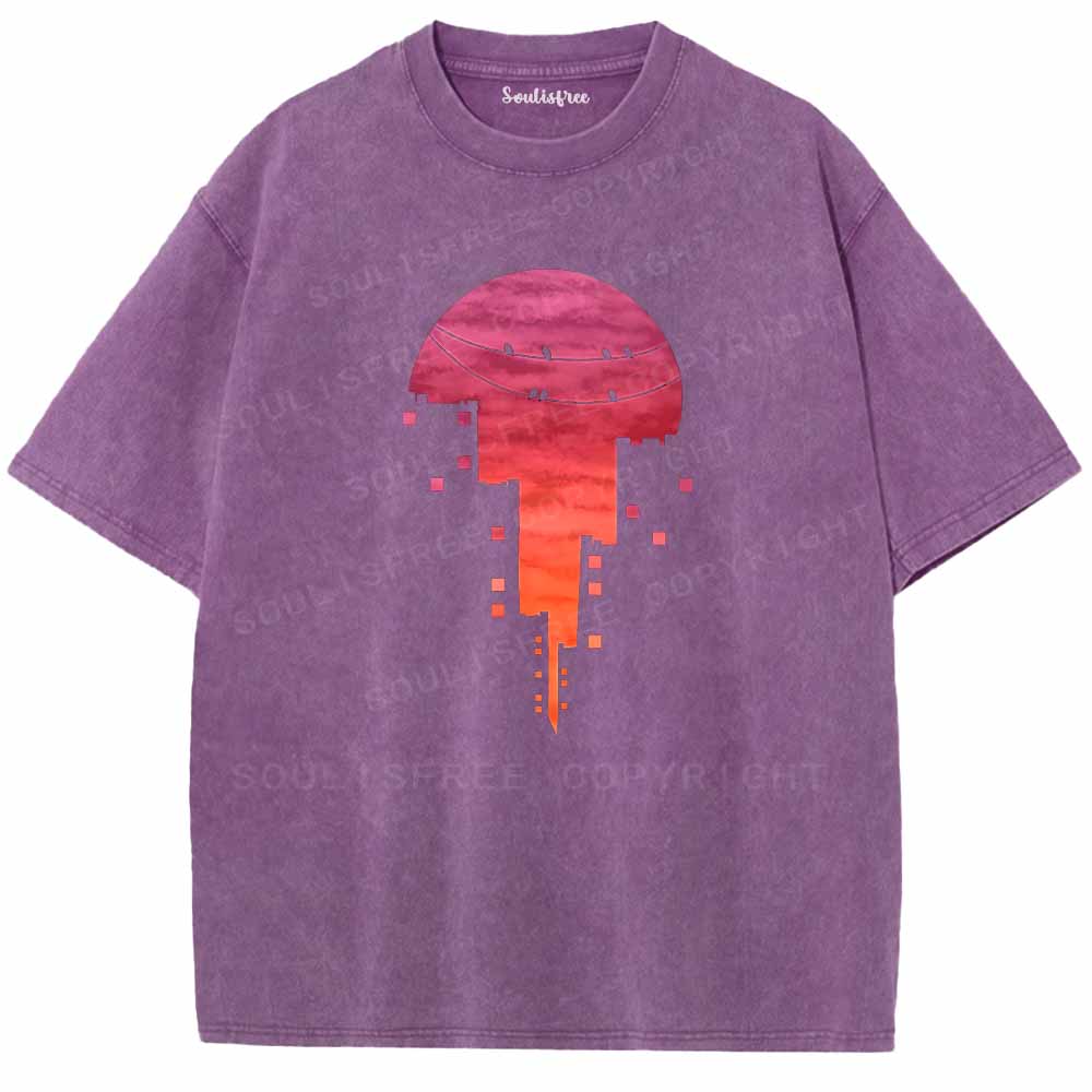 Soulisfree CITY SUNSET Washed Tee