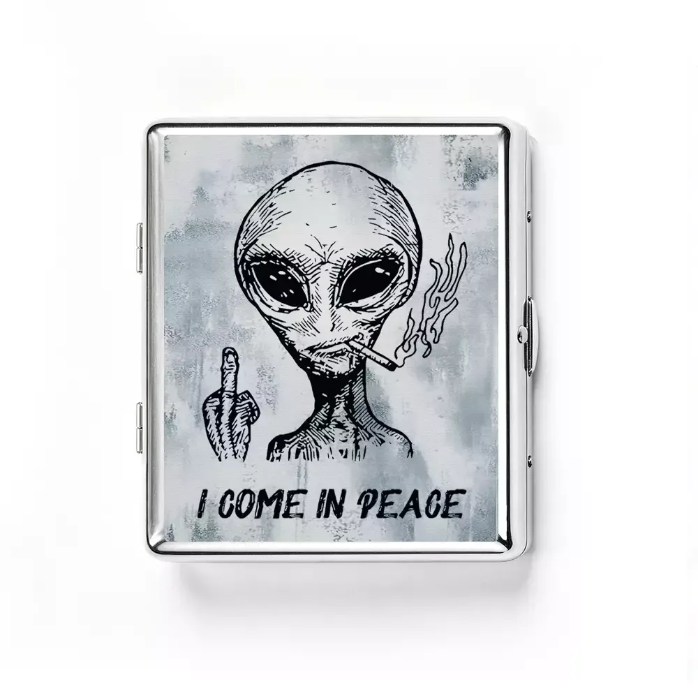 Designed Soulisfree I Come In Peace Metal Pocket Case | Soulisfree