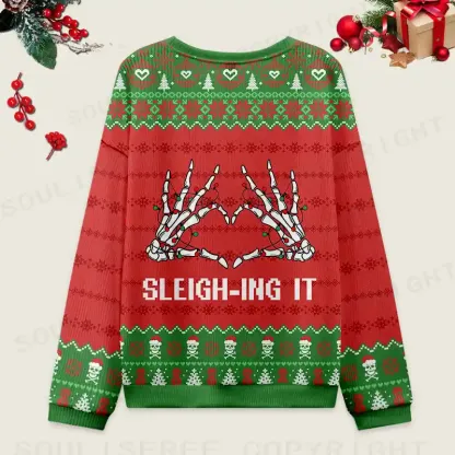 never better Ugly Christmas Knit Sweatshirt