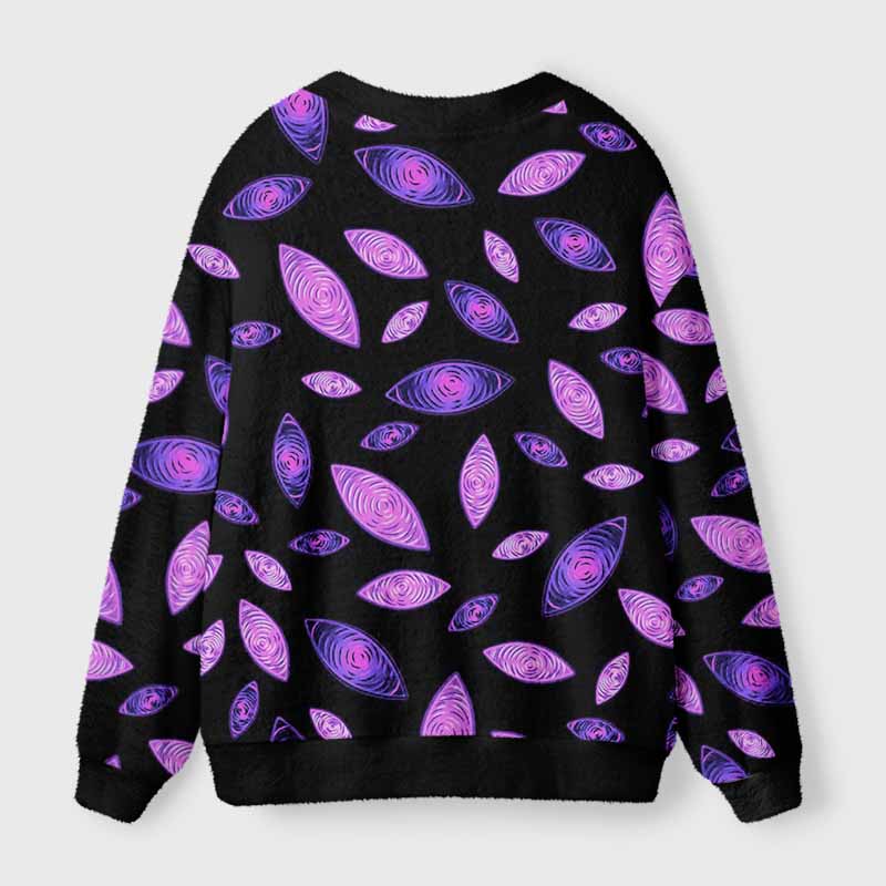 Soulisfree QUANTUM VISION Fuzzy Cardigan Sweater 