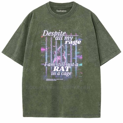 Soulisfree  Despite All My Rag I Am Still Just A RAT In A Cage Washed Tee