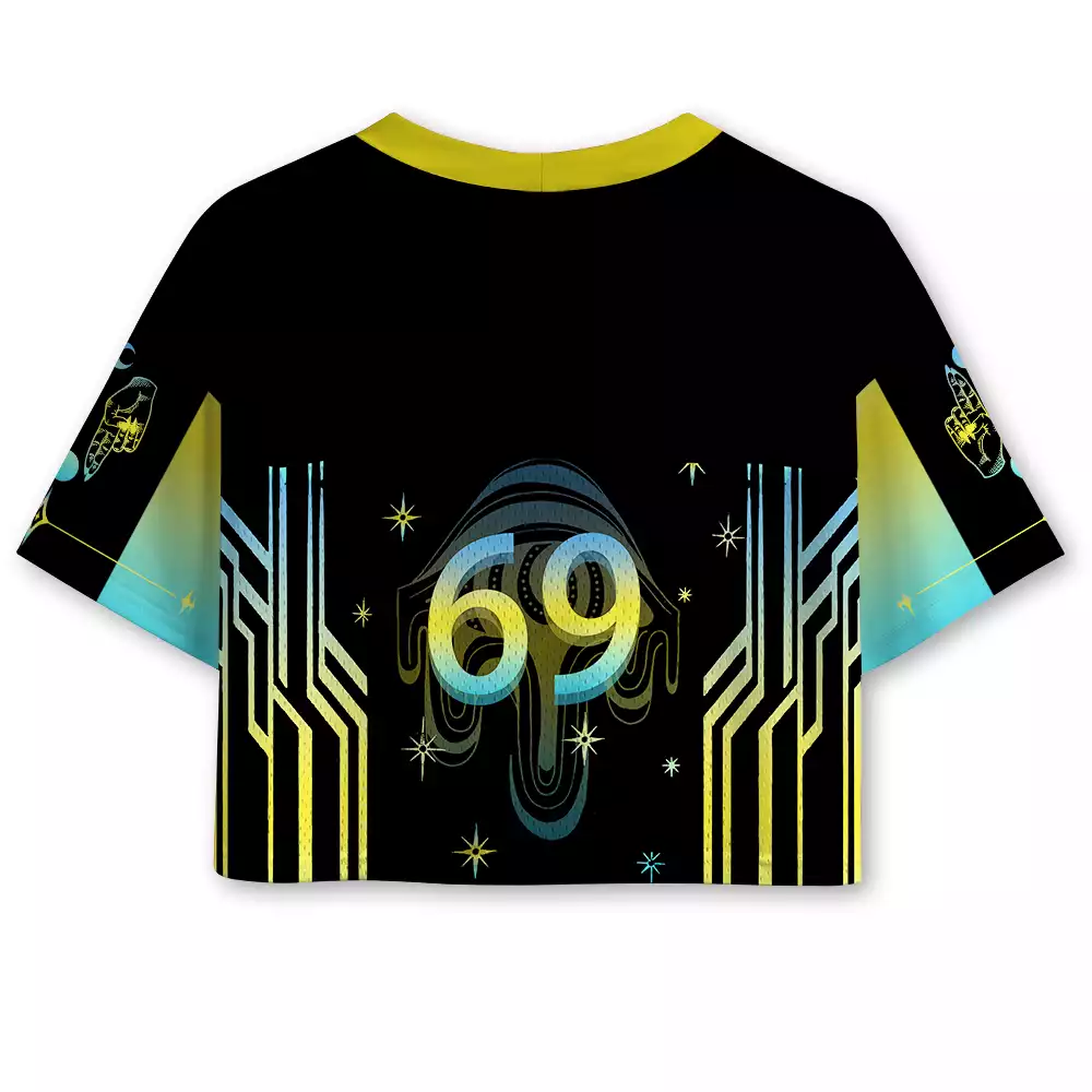 Soulisfree Starlight Silence Drop Cropped Mesh Jersey