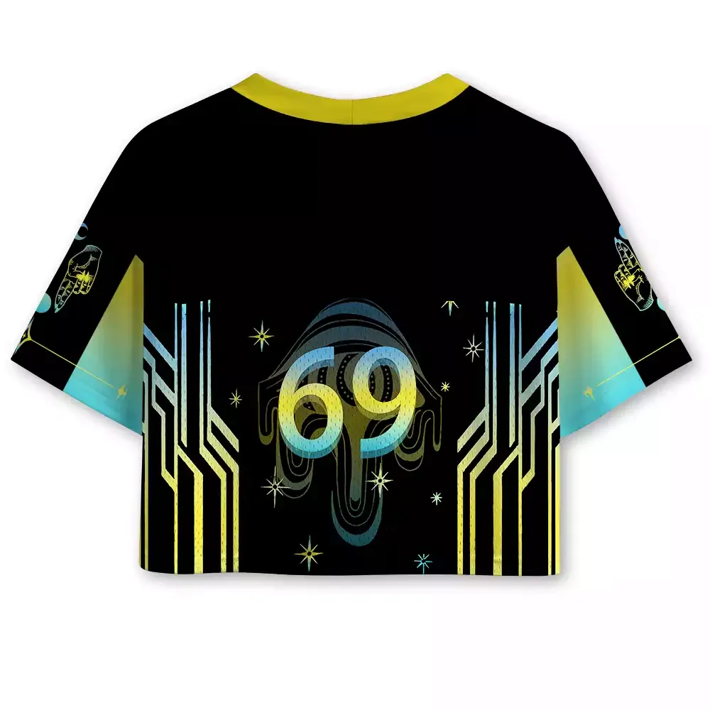 Soulisfree Starlight Silence Drop Cropped Mesh Jersey