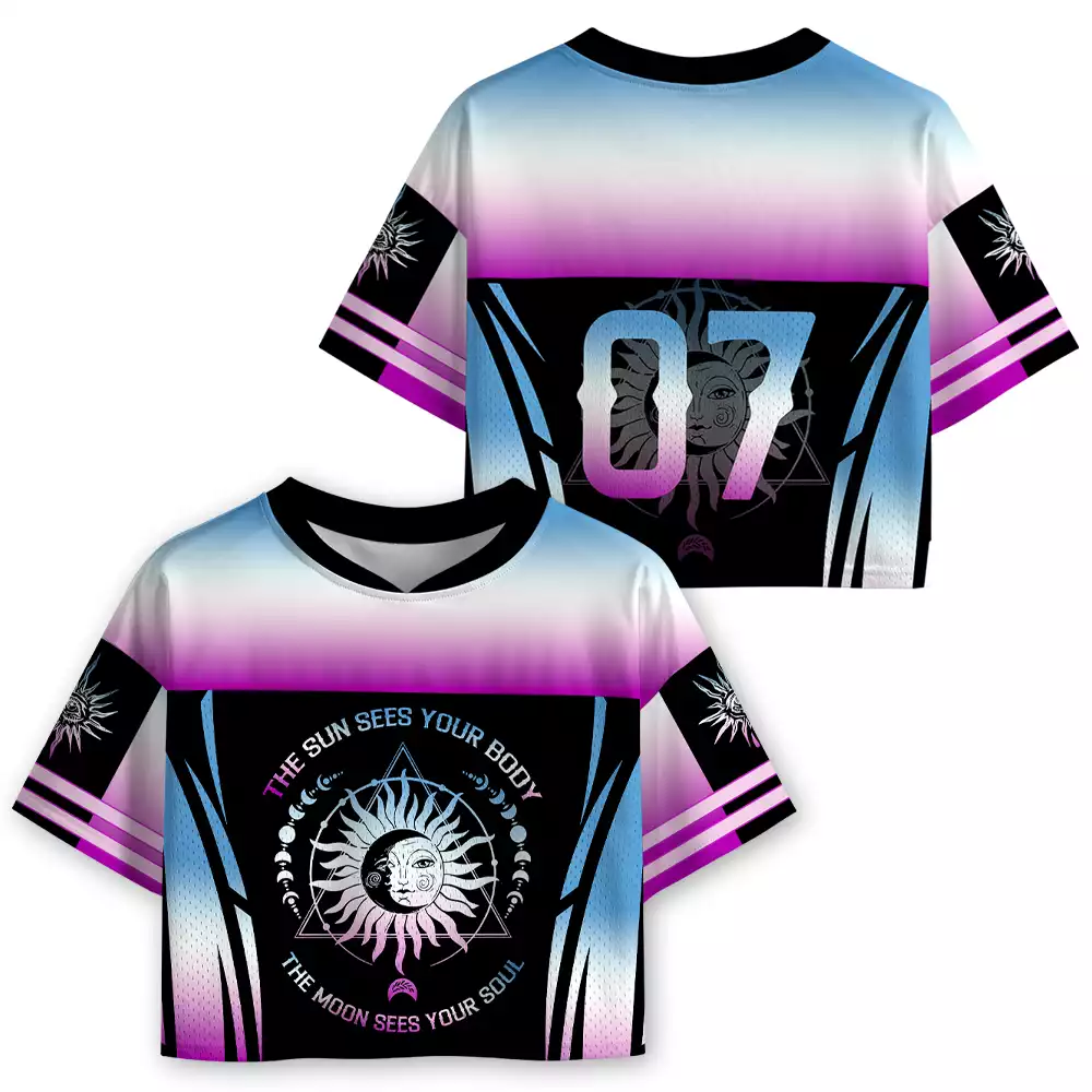 Soulisfree Sun & Moon Soul Cropped Mesh Jersey