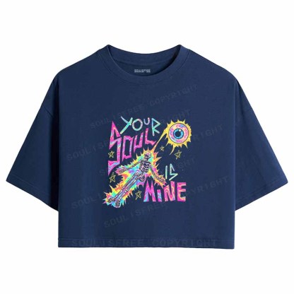 Soulisfree Your Soul Is Mine Raglan Crop Tee