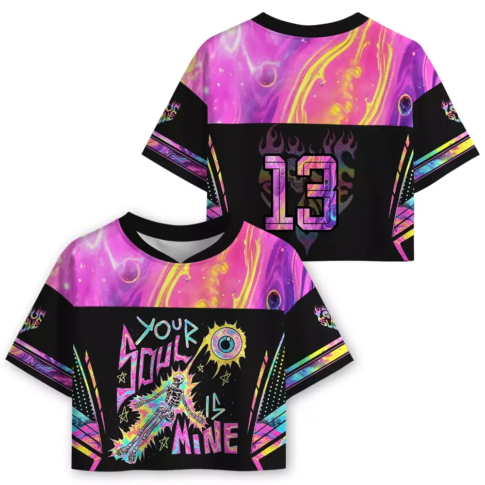 Soulisfree Your Soul Is Mine Cropped Mesh Jersey