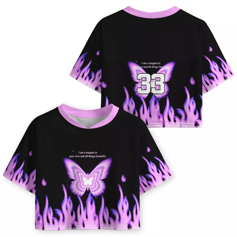 Soulisfree  All Things Beautiful Cropped Mesh Jersey