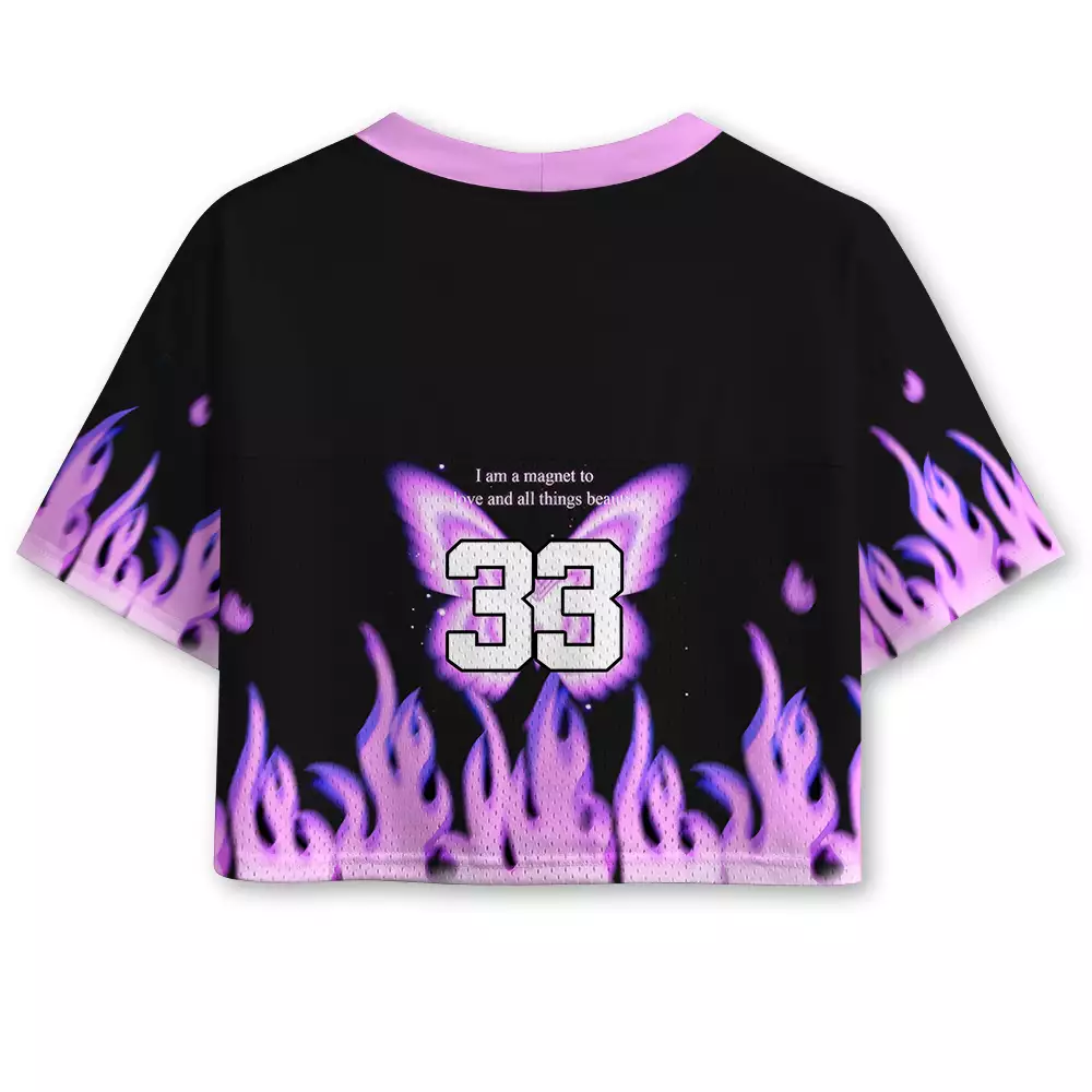 Soulisfree  All Things Beautiful Cropped Mesh Jersey