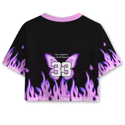 Soulisfree  All Things Beautiful Cropped Mesh Jersey