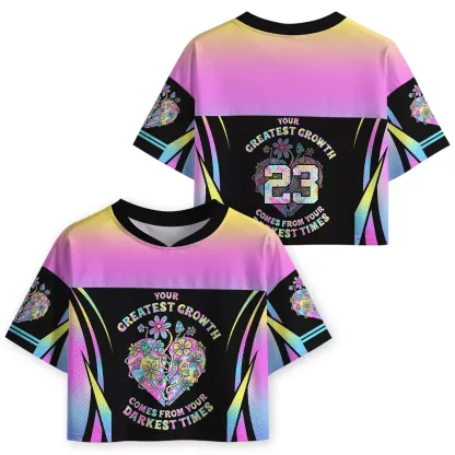 Soulisfree Heart of Growth Cropped Mesh Jersey