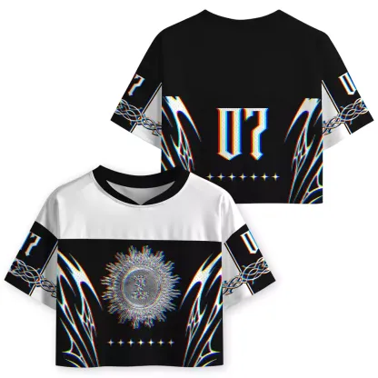 Soulisfree KEEP THE SUN IN YOUR HEART  Cropped Mesh Jersey