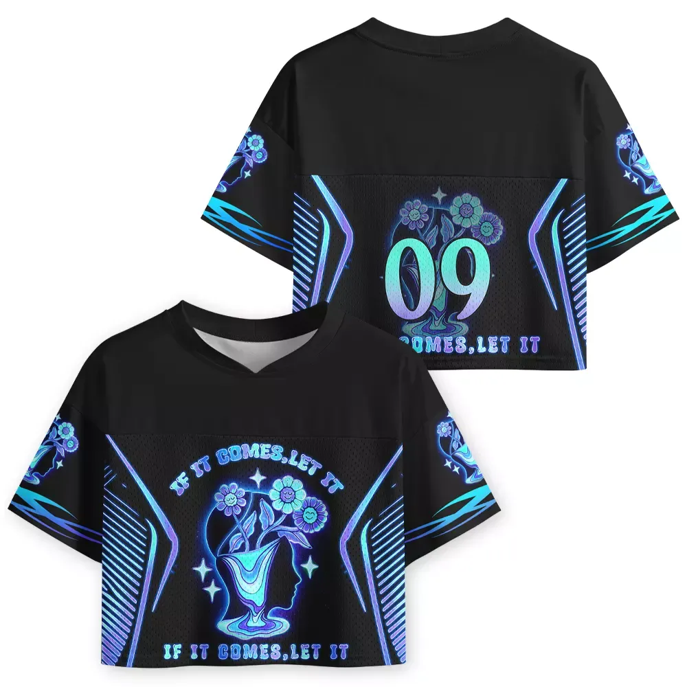 Soulisfree If It Comes, let It Cropped Mesh Jersey