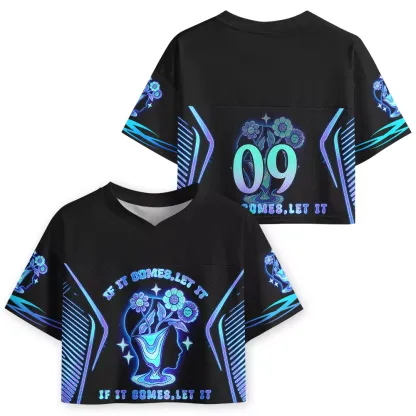 Soulisfree If It Comes, let It Cropped Mesh Jersey