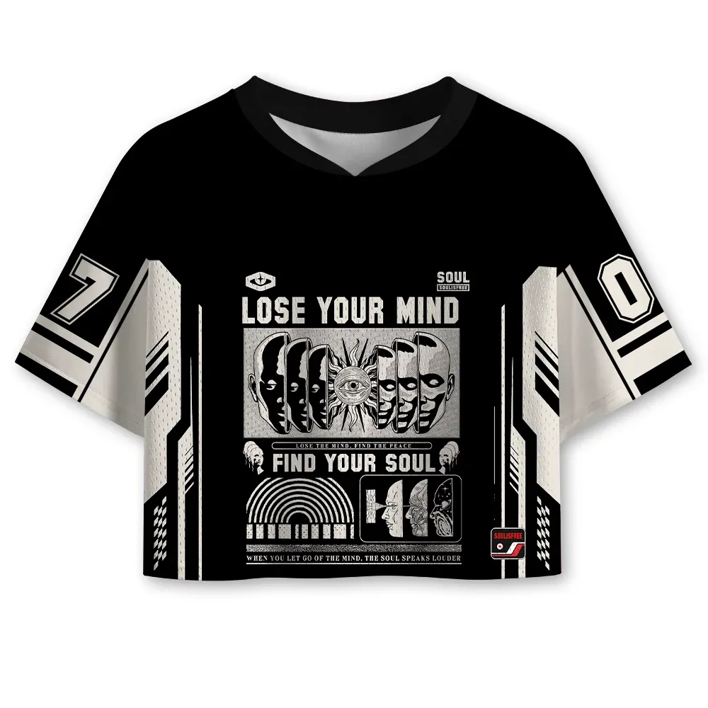 Designed Soulisfree Lose Mind, Find Soul Cropped Jersey | Soulisfree