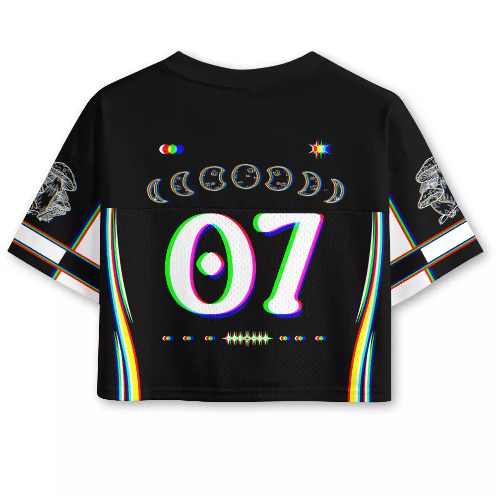 Soulisfree Mushroom and Moon Cropped Jersey