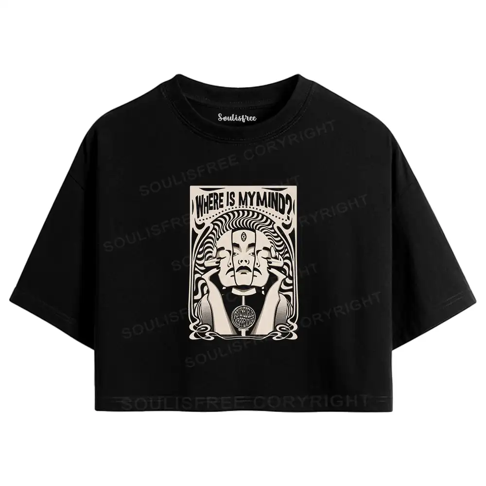 Where Is My Brain Ⅳ Crop Top