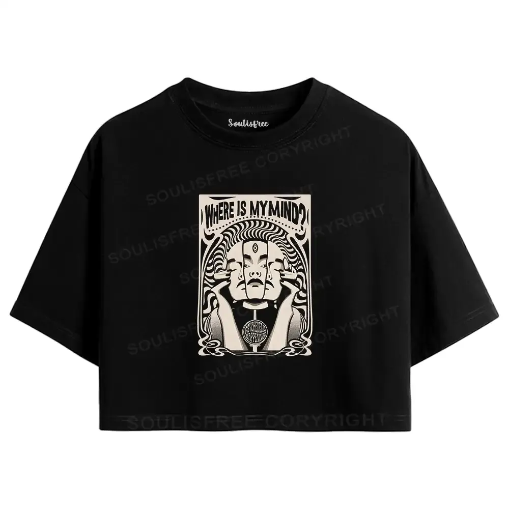 Designed Where Is My Brain Ⅳ Crop Top