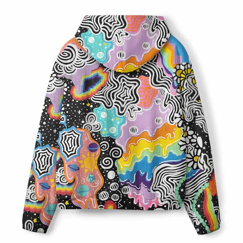 Soulisfree Psychedelic Vortex Collage All-Over Print Hoodie