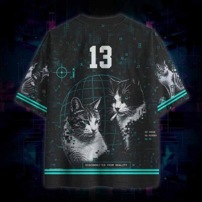 Soulisfree Cat Tattoo Meme Mesh Jersey