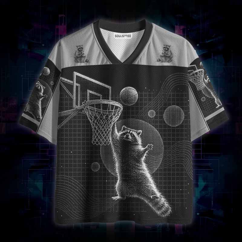 Soulisfree Raccoon Basketball Mesh Jersey