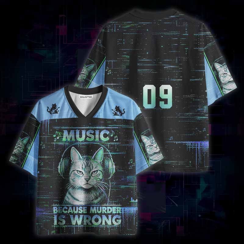 Soulisfree  Music Because Murder Is Wrong Mesh Jersey