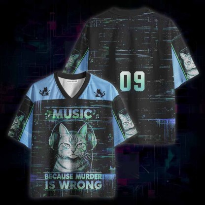 Soulisfree  Music Because Murder Is Wrong Mesh Jersey