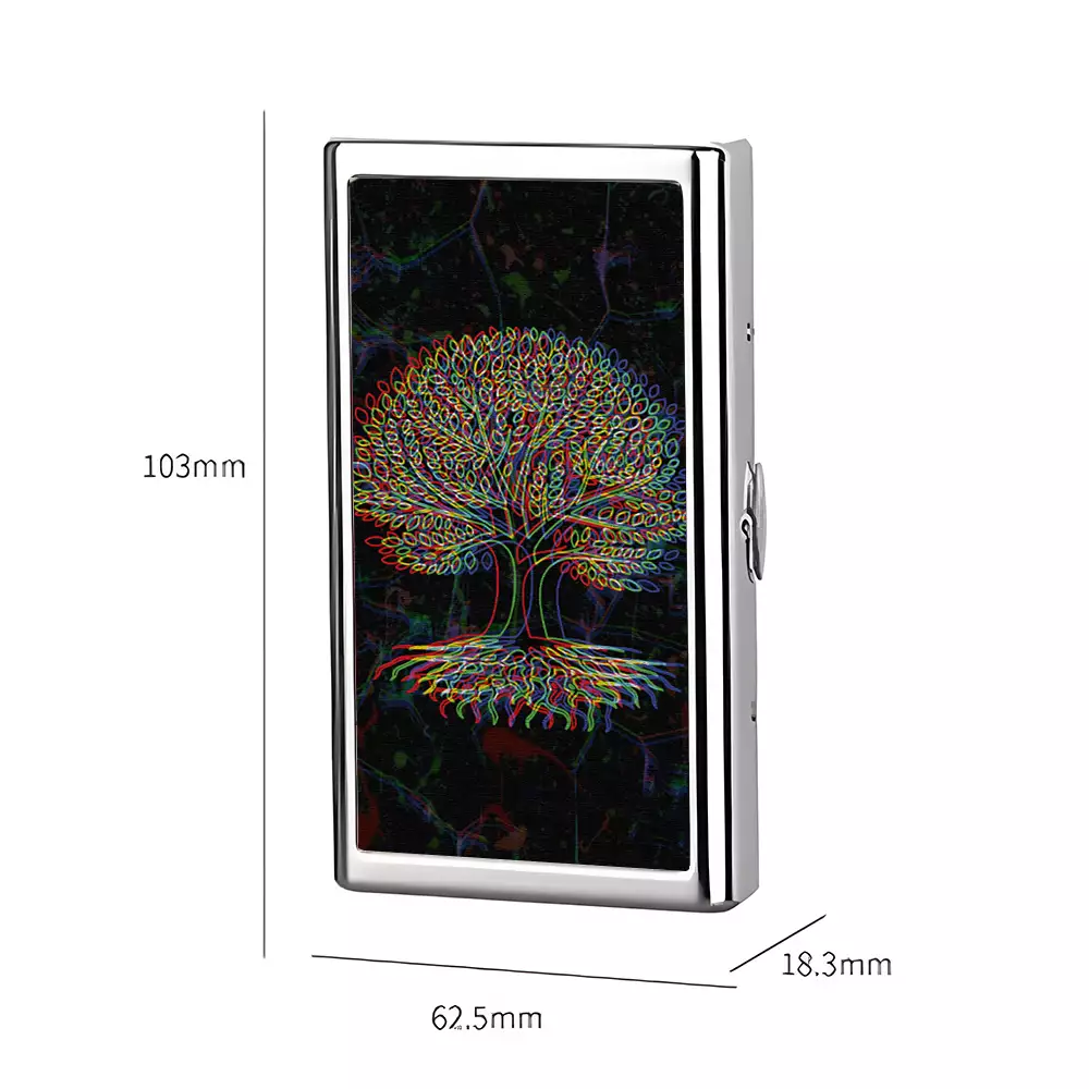 Soulisfree Psychedelic Tree Of Life Metal Pocket Case
