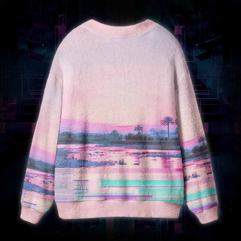 Soulisfree Where Time Slows Down Fuzzy Cardigan Sweater 