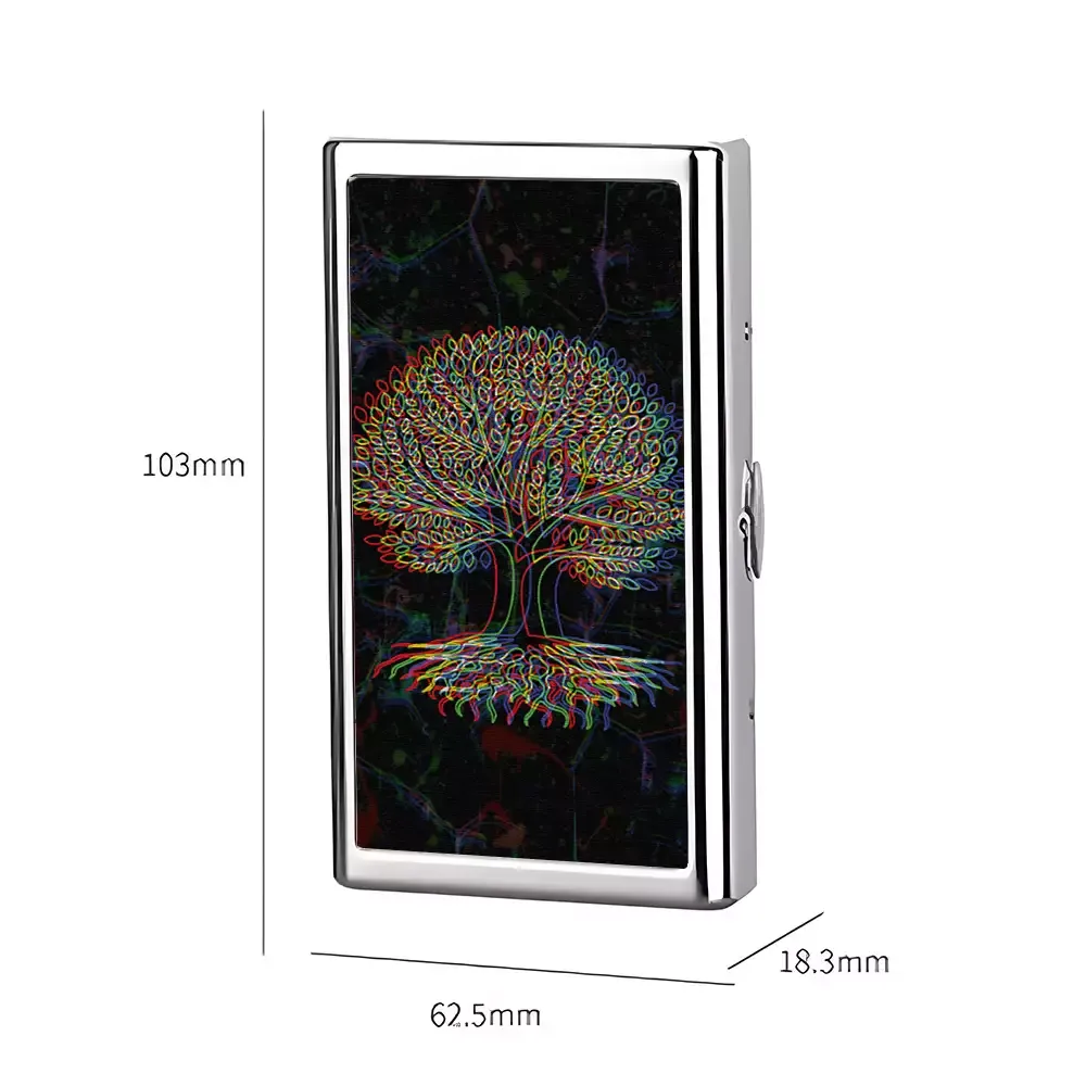 Soulisfree Psychedelic Tree Of Life Metal Pocket Case