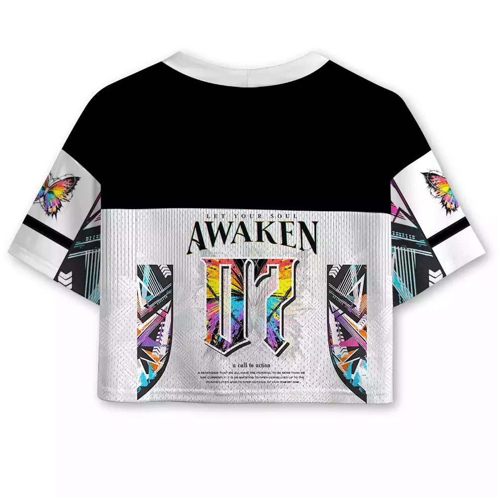 Soulisfree Let Your Soul Awaken Cropped Mesh Jersey