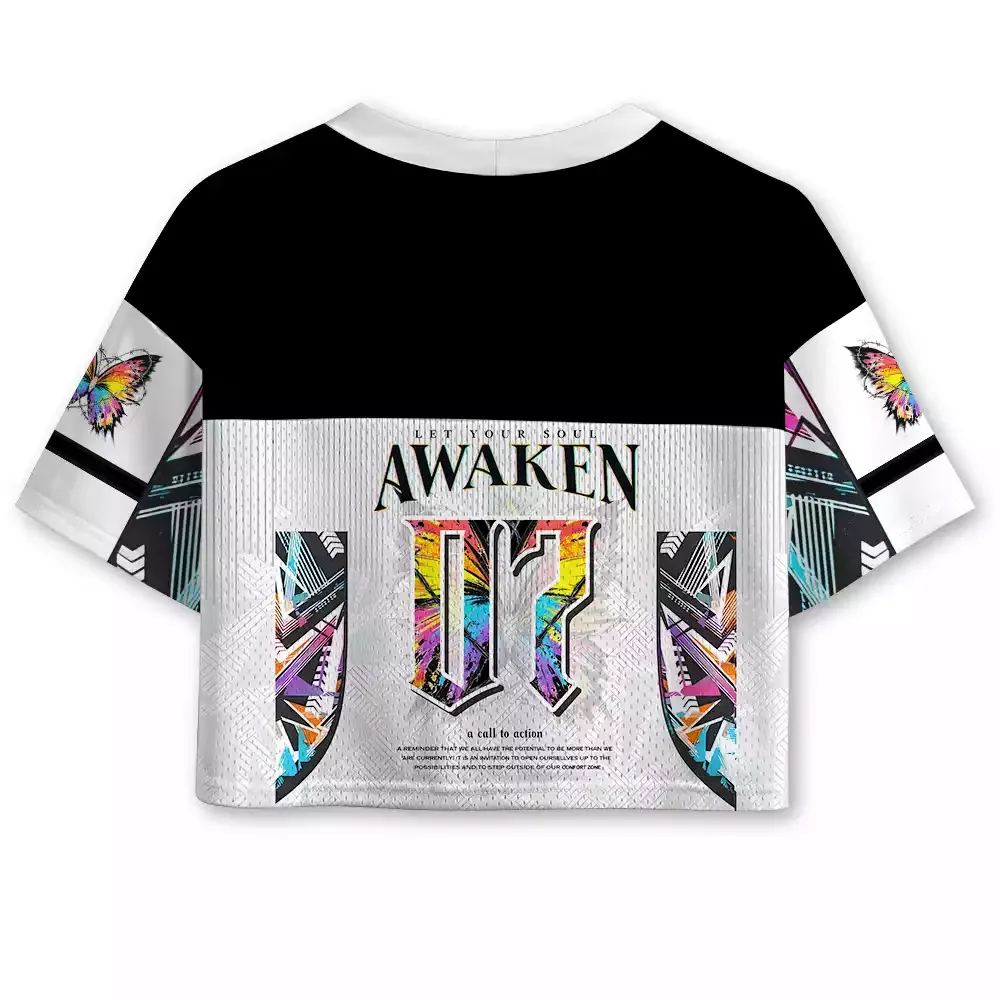 Soulisfree Let Your Soul Awaken Cropped Mesh Jersey