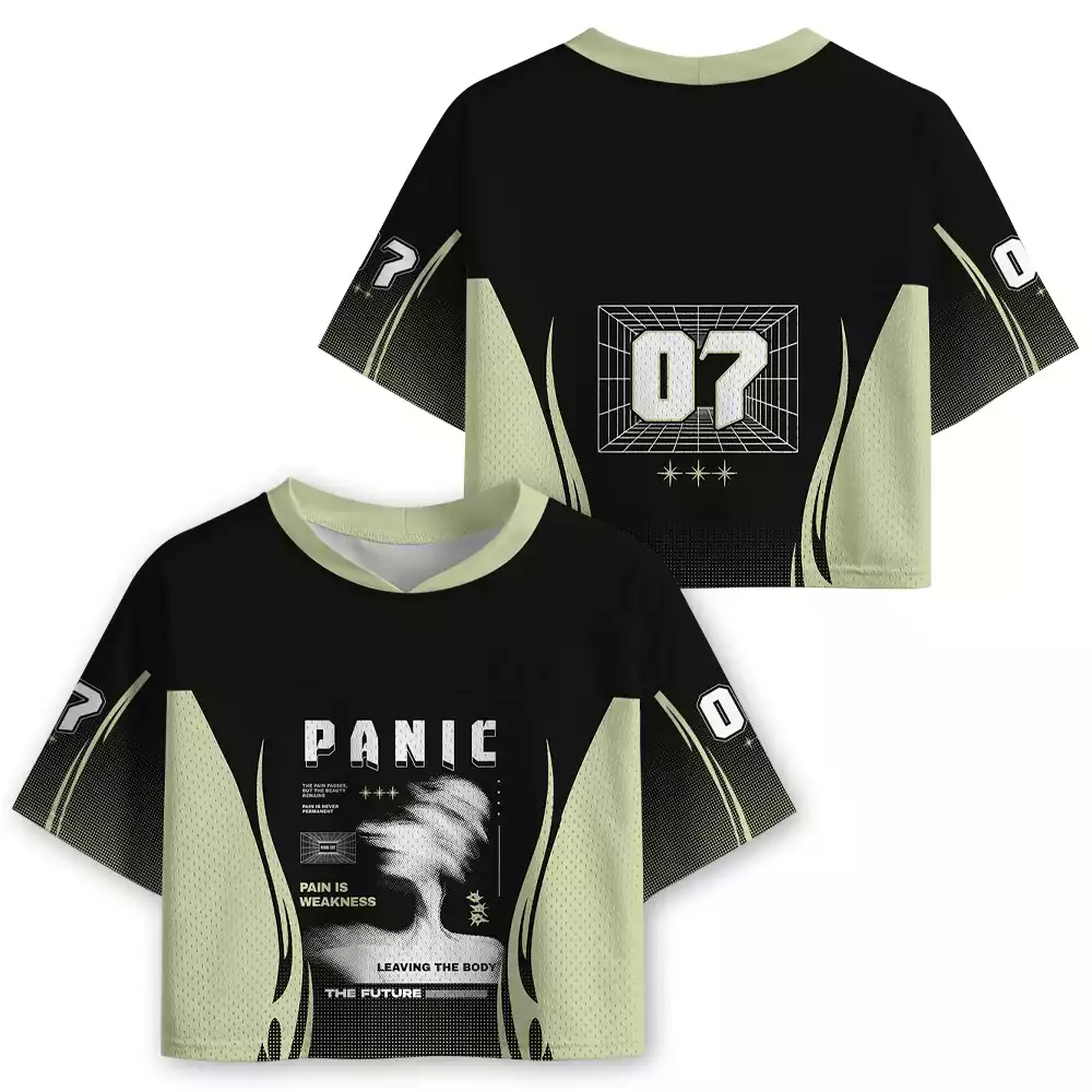 Soulisfree PANIC Future Body Collapse Cropped Mesh Jersey