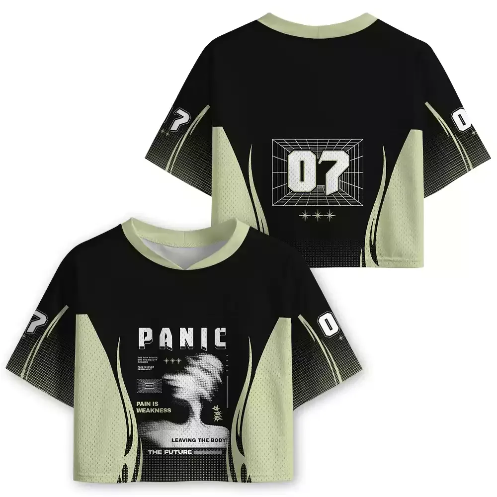 Soulisfree PANIC Future Body Collapse Cropped Mesh Jersey