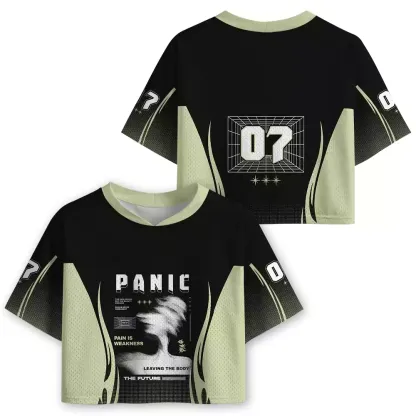 Soulisfree PANIC Future Body Collapse Cropped Mesh Jersey
