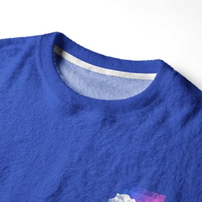 Soulisfree DIGITAL DAYDREAM ,REALITY CAN WAIT Fuzzy Crewneck Sweater