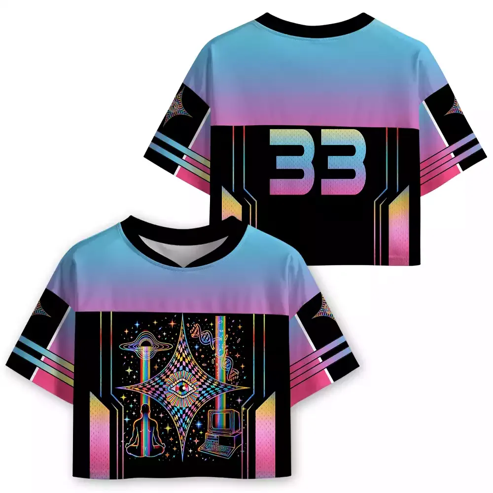 Soulisfree Universal Mind Awakening Cropped Mesh Jersey