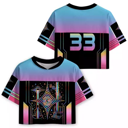 Soulisfree Universal Mind Awakening Cropped Mesh Jersey