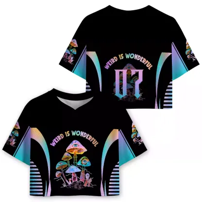 Soulisfree WEIRD IS WONDERFUL  Cropped Mesh Jersey