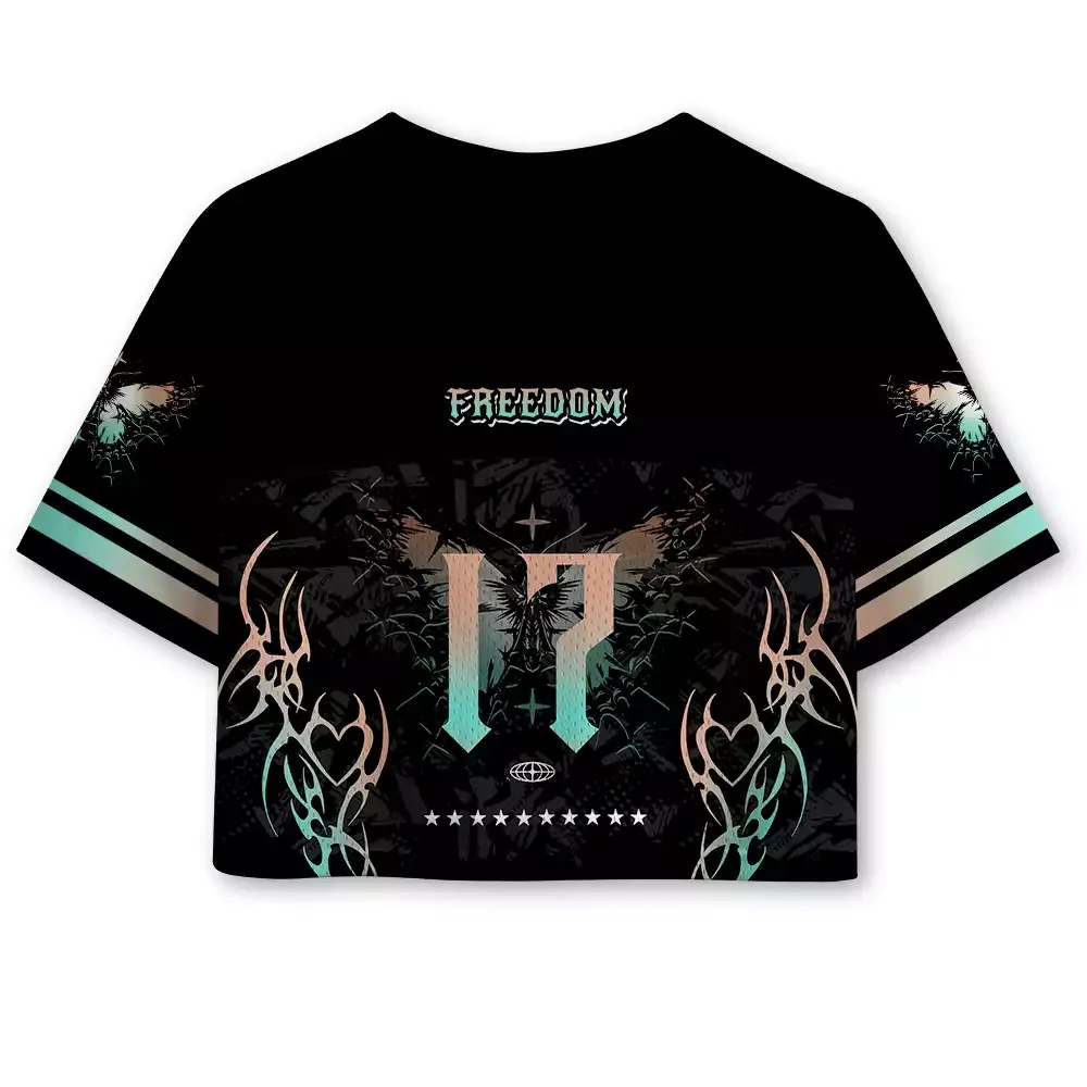 Soulisfree Freedom in Motion Cropped Mesh Jersey