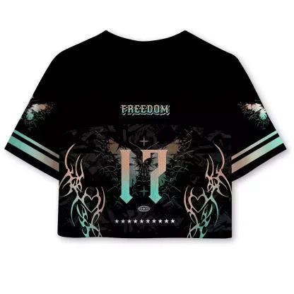 Soulisfree Freedom in Motion Cropped Mesh Jersey