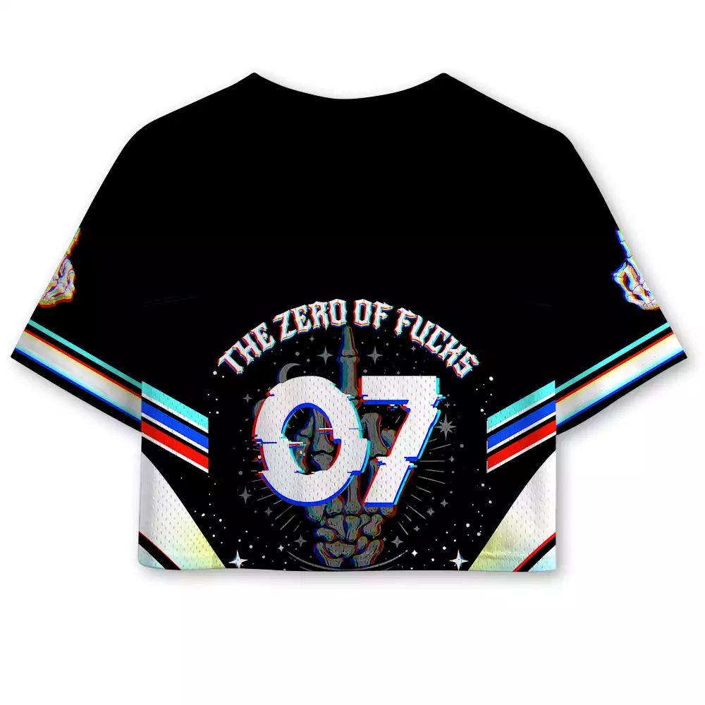 Soulisfree The Zero Of Fucks  Cropped Mesh Jersey