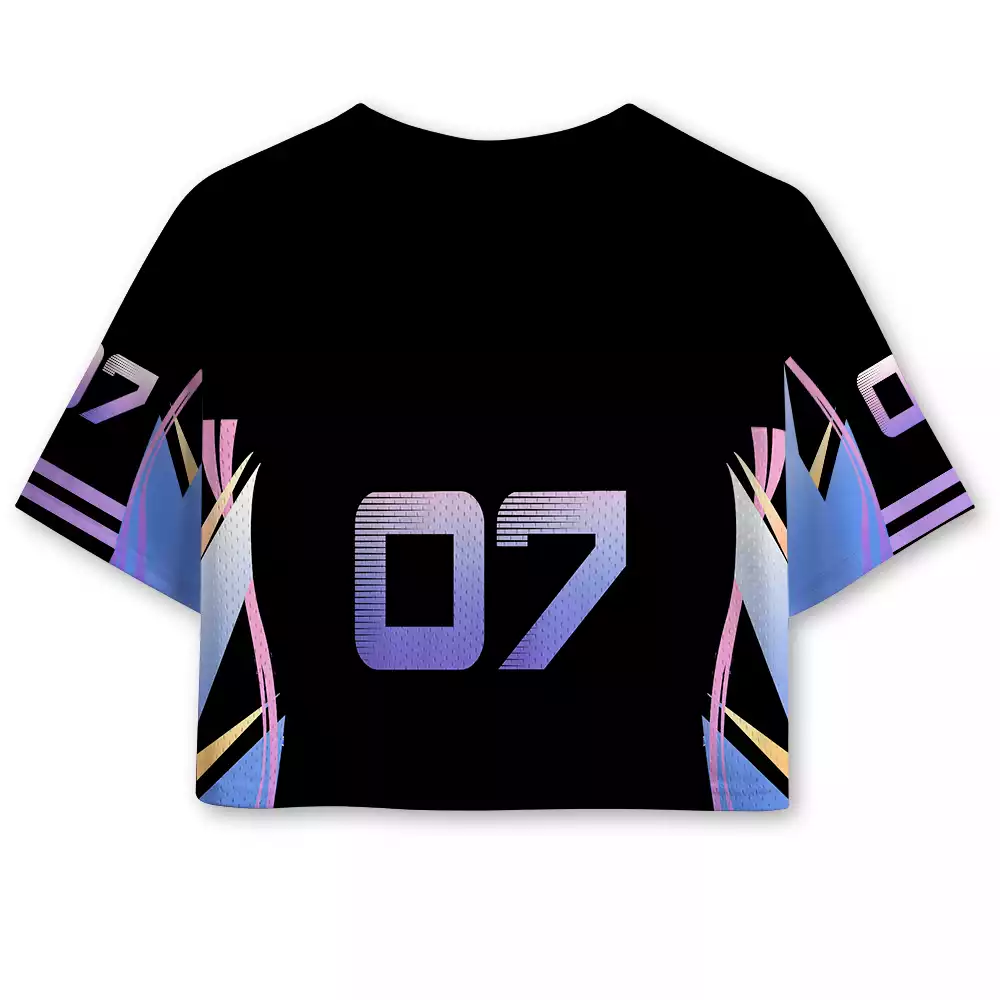 Soulisfree Psychedelic Rebirth Cropped Mesh Jersey