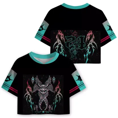 Soulisfree Tri-Eye Serpent Psychedelic Oracle Cropped Mesh Jersey