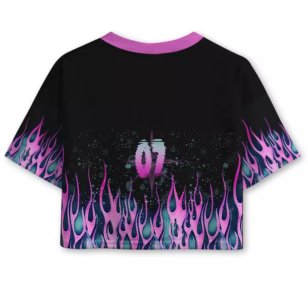 Soulisfree Inferno Of Awareness Cropped Mesh Jersey