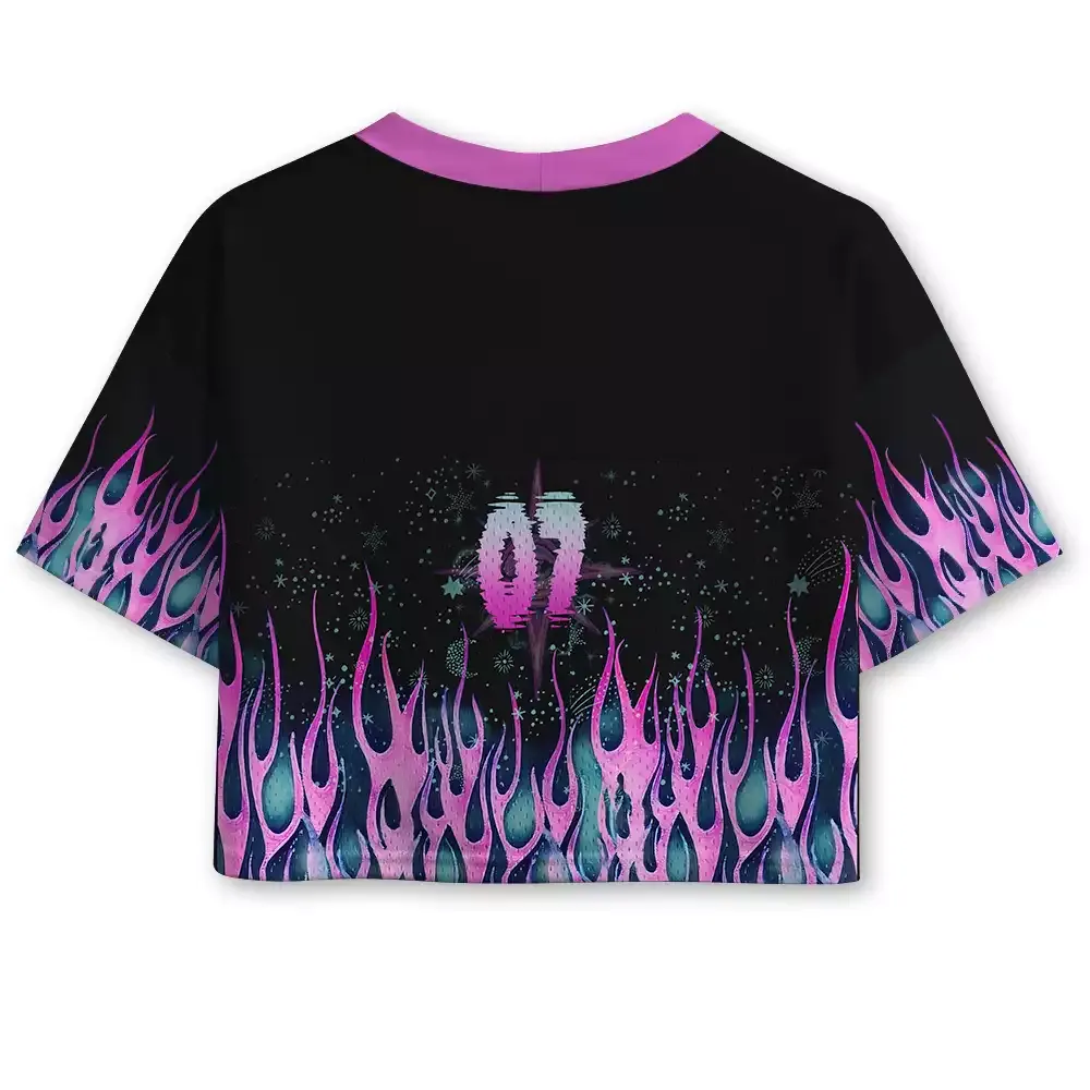 Soulisfree Inferno Of Awareness Cropped Mesh Jersey