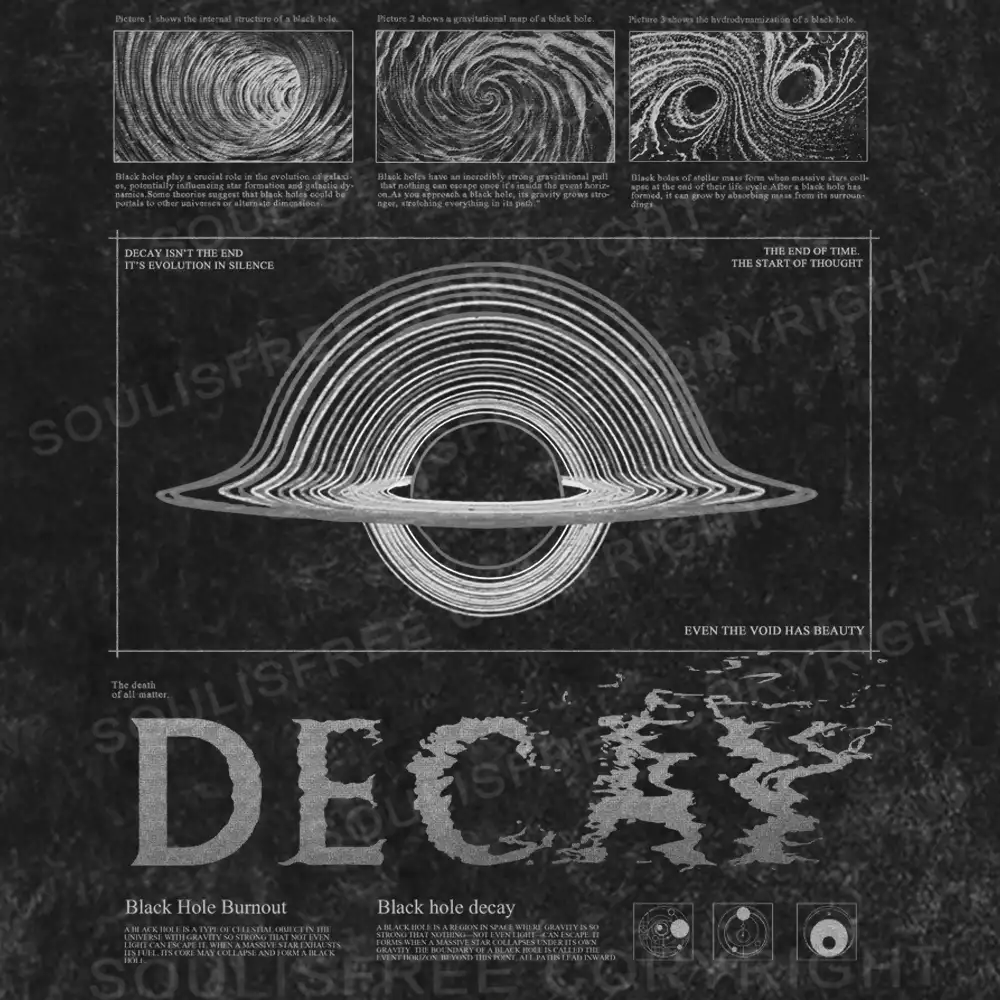 Decay Universe Washed Space T-shirt