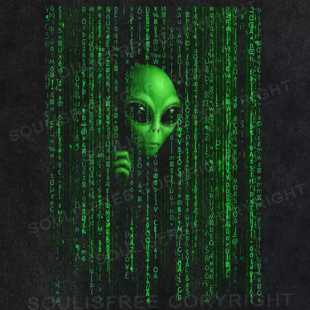 Hidden in the Code Washed Alien T-shirt