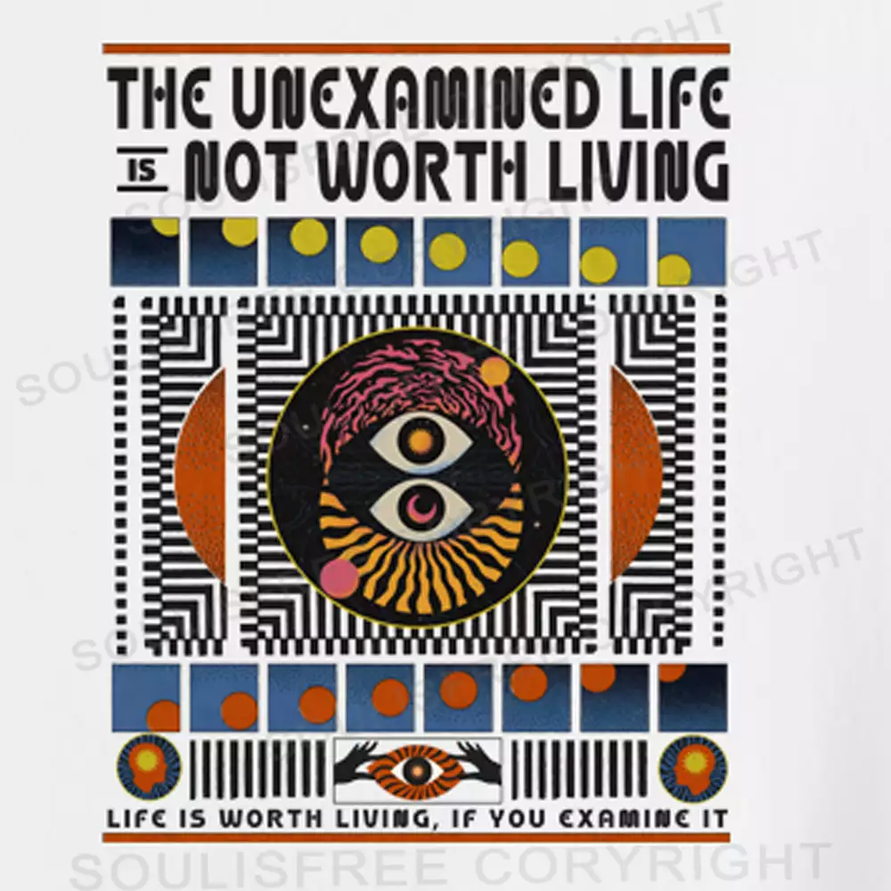 The Unexamined Life Not Worth Living Off Shoulder Top