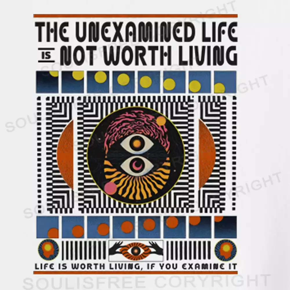 The Unexamined Life Not Worth Living Off Shoulder Top